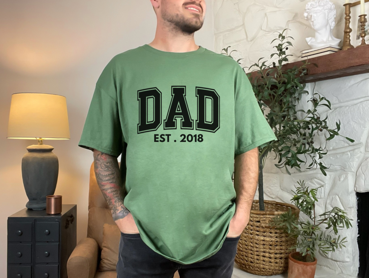 Custom DAD Est. Tee & Sweatshirt (3D DESIGN)