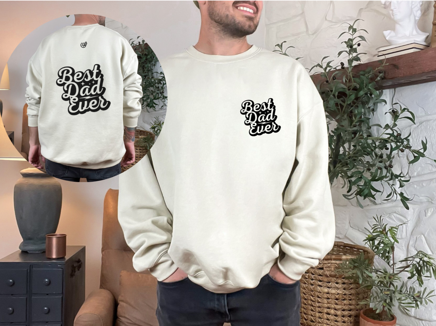 BEST DAD EVER TEE & SWEATSHIRT (3D DESIGN)