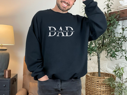 DAD W/NAMES TEE & SWEATSHIRT (3D DESIGN)