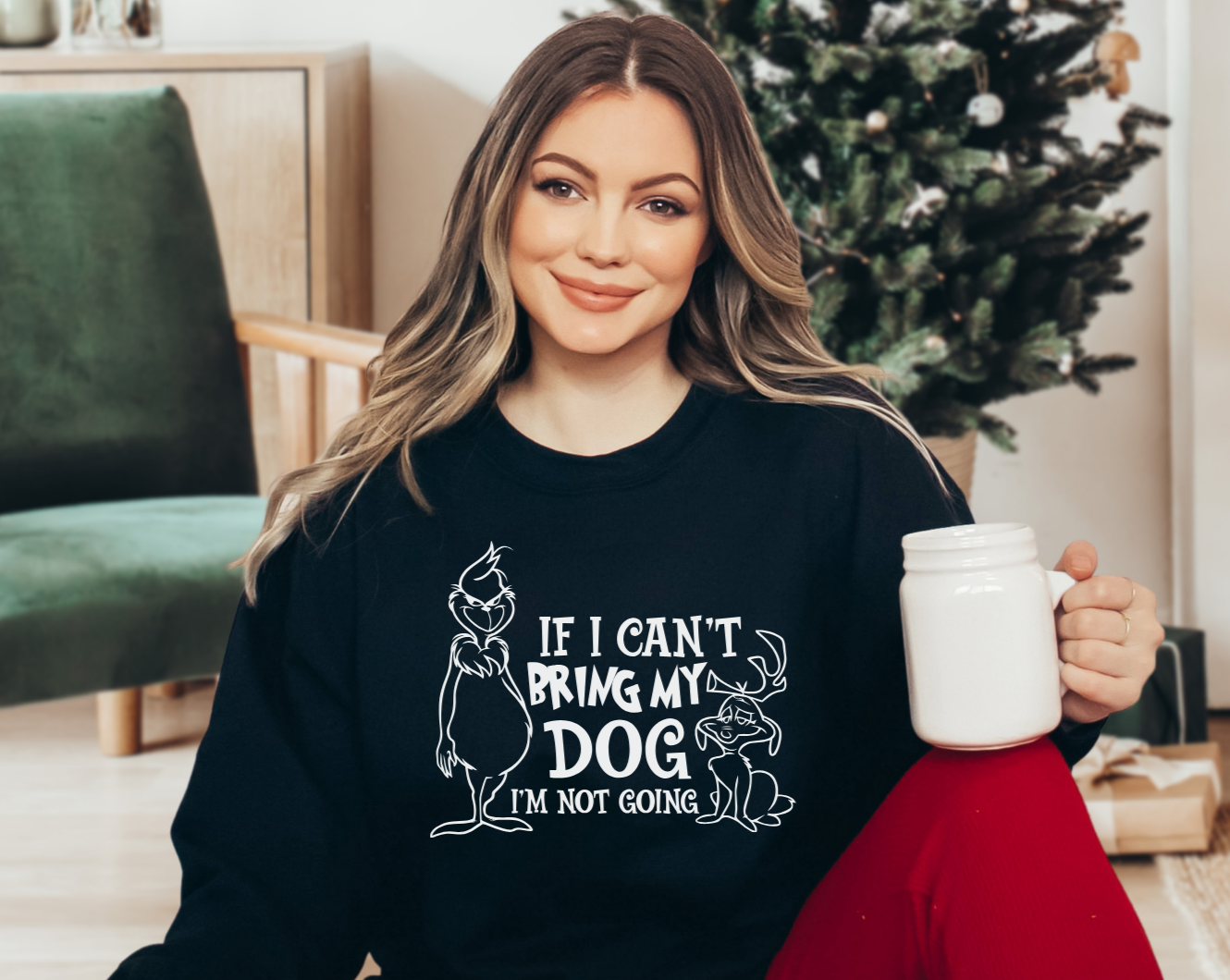 Grinch & Max Sweatshirt (FREE PERSONALIZED SLEEVE)