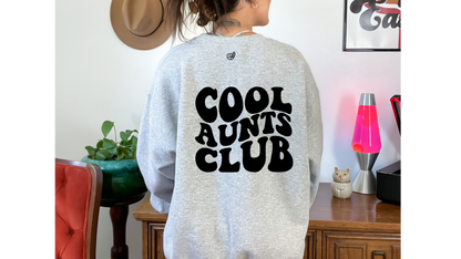 Cool Aunts Club W/Happy Face Sweatshirt